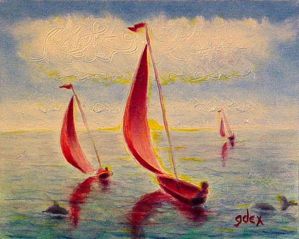 Red sails in the sunset