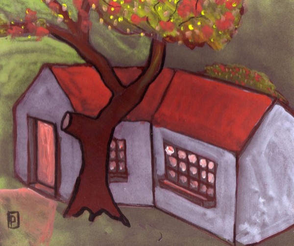 The tree and cottage