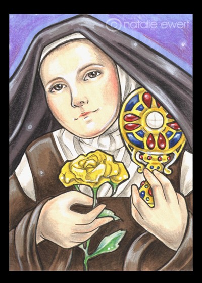 Saint Therese With Yellow Rose