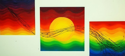 Rainbow Sun  40x50x40 Sold