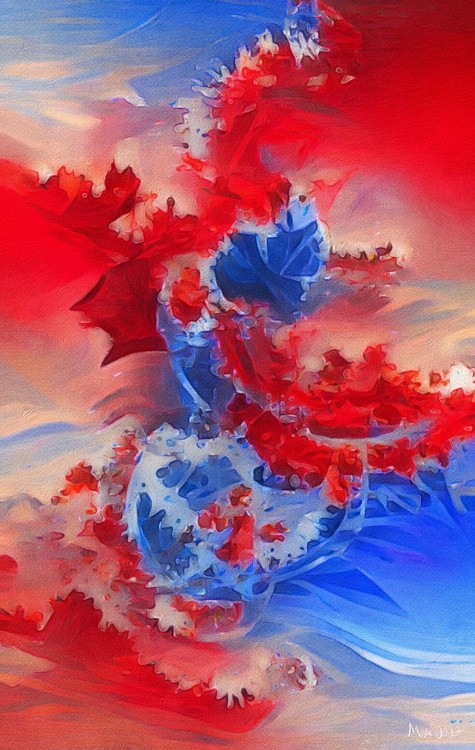 Red White and Blue Mandelbrot Fractal