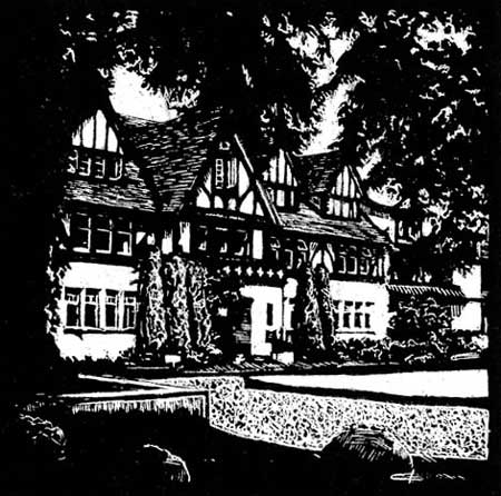 Qualicum Heritage Inn (woodcut print)