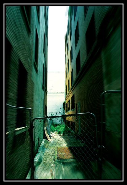 down the alley