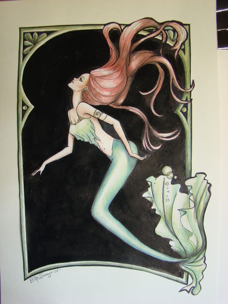 green mermaid