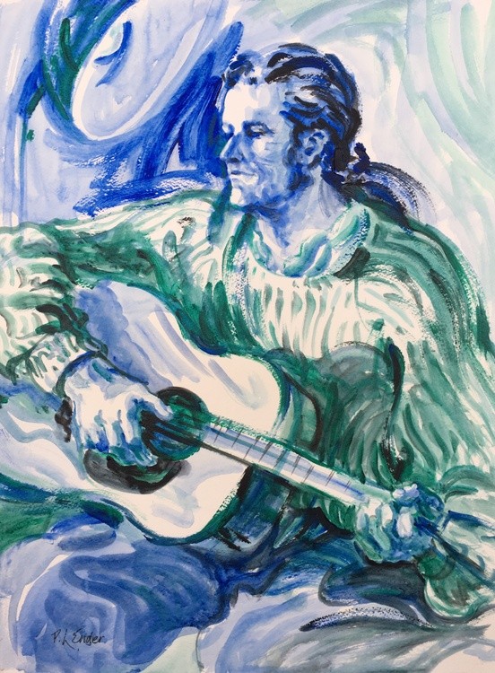 Blue Guitarist