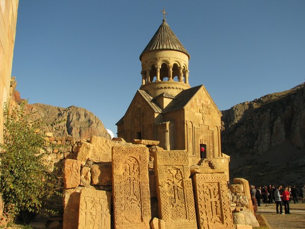 Noravanq Monastery with khachkars in front