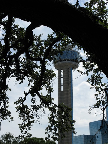 Reunion Tower from the Grassy Knoll
