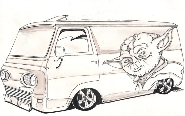 Yoda custom van