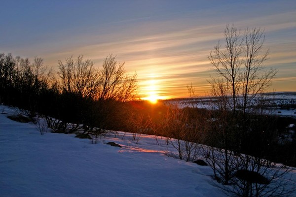 Winter sun rise in Røros