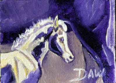 I'm Gonna Be Somebody, Some Day!  Horse art ACEO, 