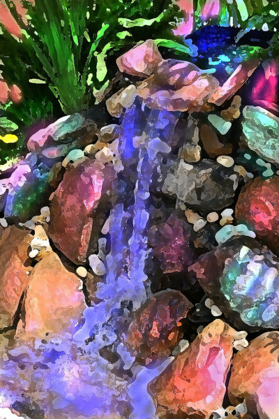 SMALL WATERFALL WITH SMOOTH ZEN STONES