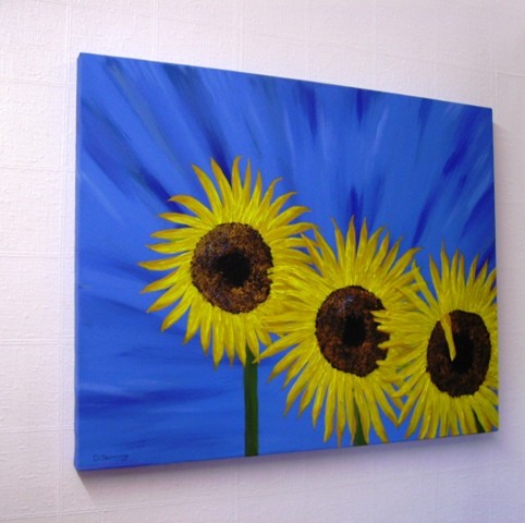 Trio Of Sunflowers
