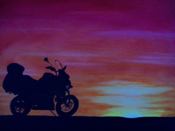 Motorcycle Sunset