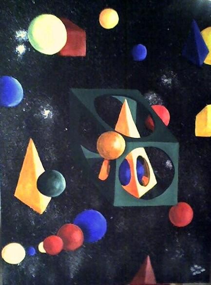 Abstract shapes in space 