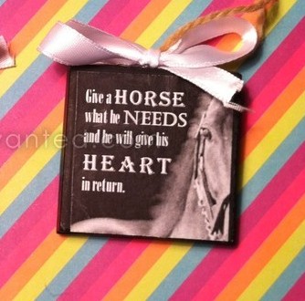 Give a horse.. chalboard ornament
