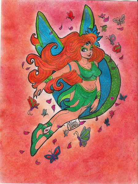 Faery With Butterflies