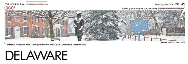 223rd News Journal Panorama-Wm. Penn in Snow