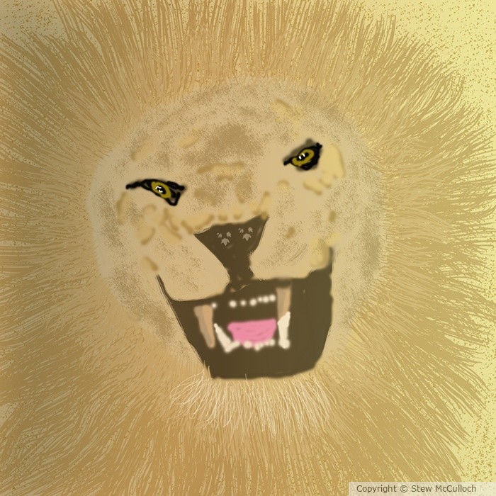 Angry Lion  P333