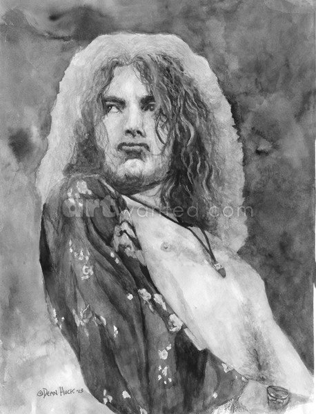 Robert Plant Original Watercolor by Dean Huck