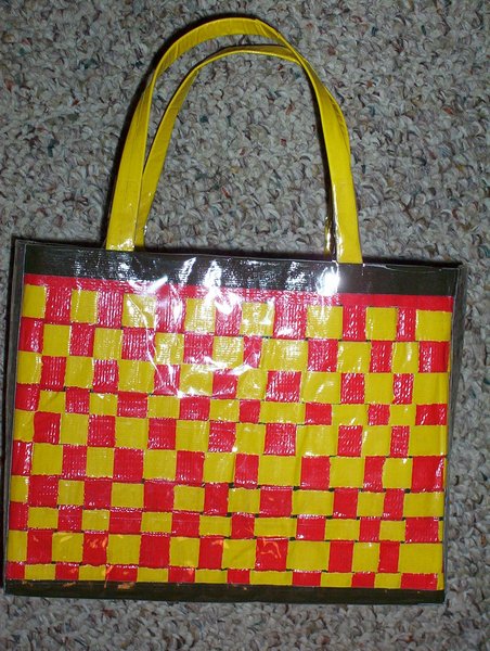 Duct Tape Handbag yellow/red