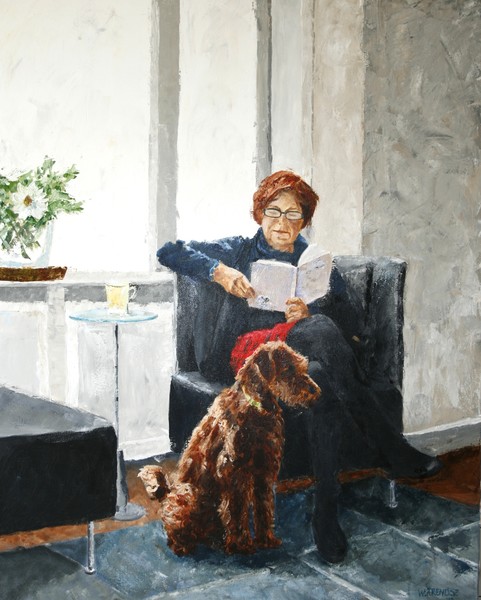 Woman with het dog