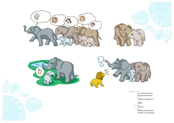 zoo sign system illustrations 05