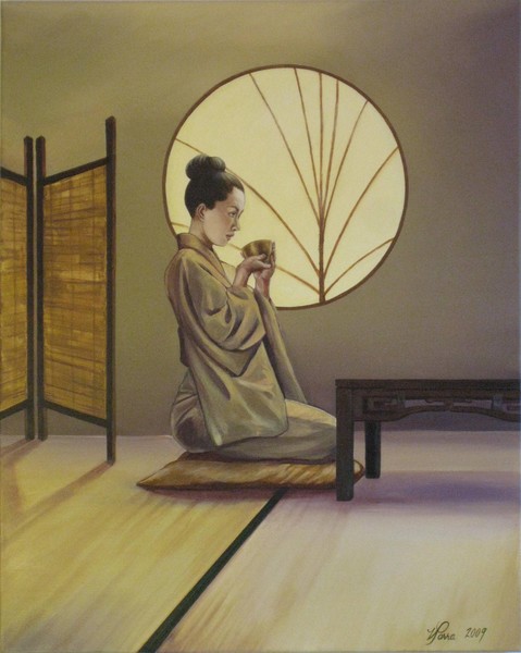 Geisha at tea