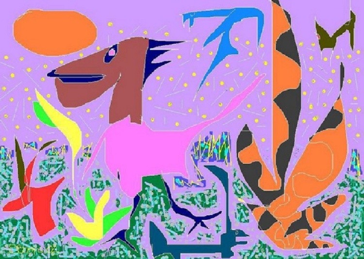 TIKI JUNGLE 11...(C)..2006..ELTON HOUCK...digital...CRUSADE FOR BETTER JUNGLE ATMOSPHERE.........