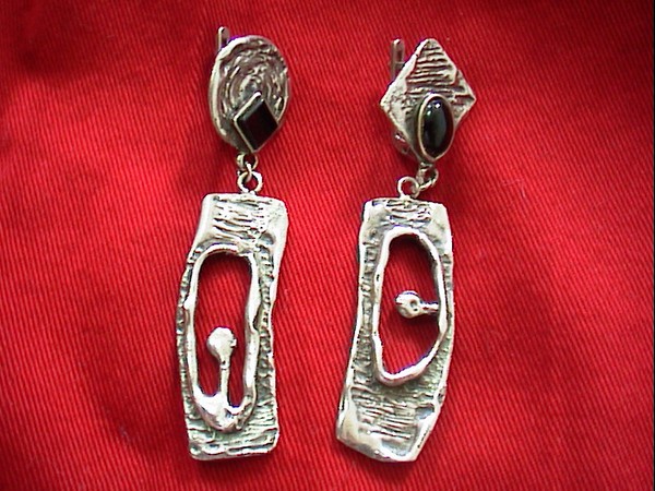 Hand made sterling silver earrings