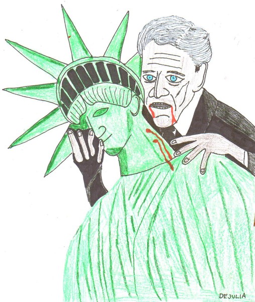 Bush Biting Statue of Liberty