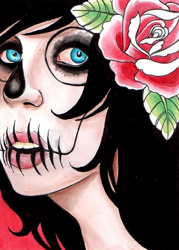 Untitled Dia De Los Muertos Inspired Painting