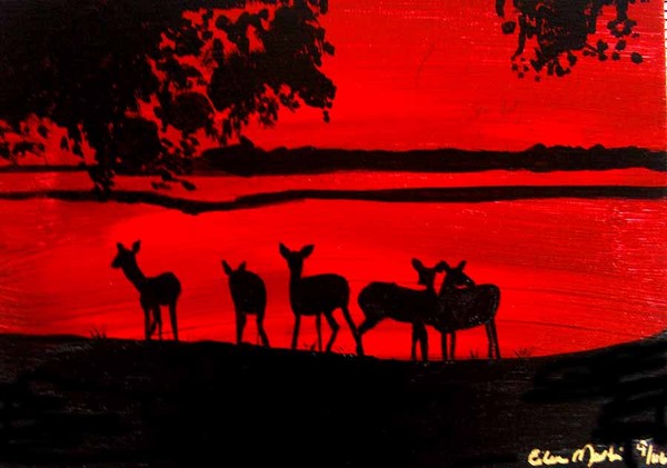 deer at dusk