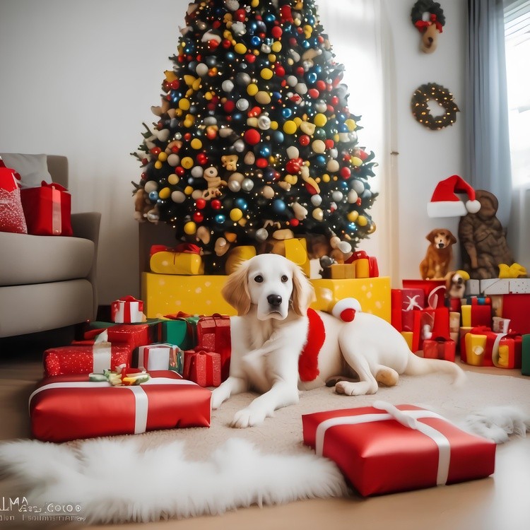 Christmas, celebration, commemoration, togetherness, peace, love, beauty, dog, gift