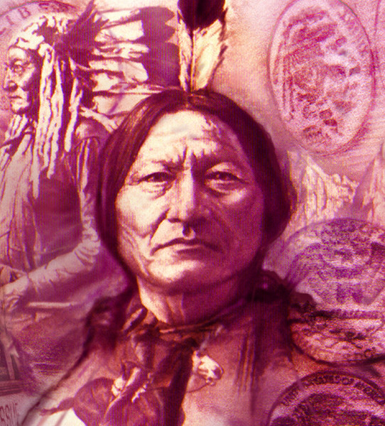 CHIEF SITTING BULL lead rubbings and lineart