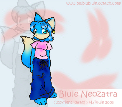 Mouse-drawn Bluie.