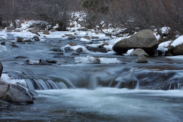 Boulder Creek In Winter