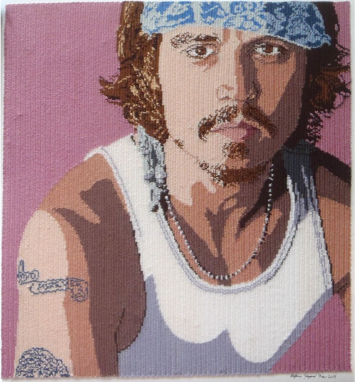 Johnny Depp Crochet Portrait (2014)