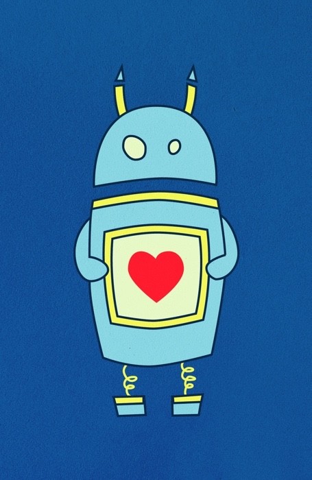 Clumsy robot with heart