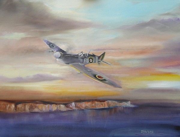Spitfire over the Cliffs of Dover
