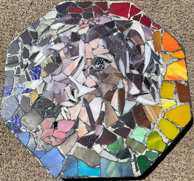 Molly stained glass step stone
