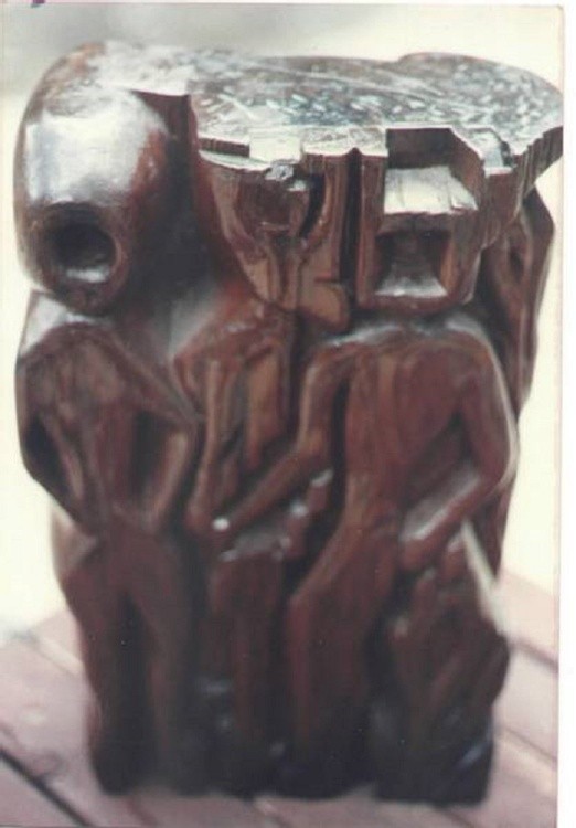 Garden Of Eden (Wood sculpture 18x12x6)...(c) 1978..elton houck