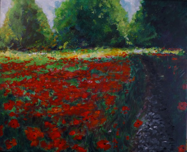 Impressionist Poppy Field