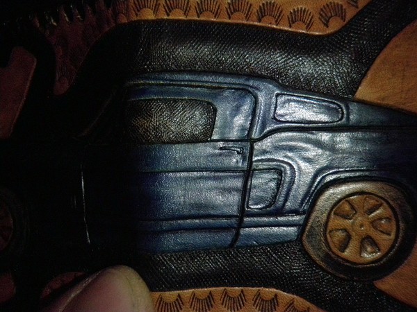 leather wallet - door handle