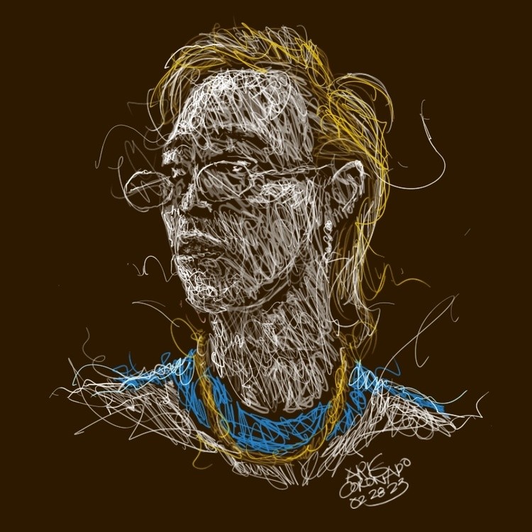 Scribble Art Portrait: WHAMOS CRUZ