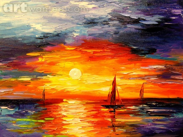 Sailboats at dawn