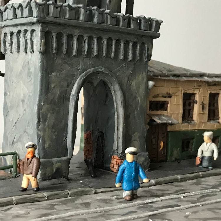 Bauman Street, plasticine, cardboard, 35x25x25 cm