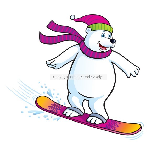 Polar Bear Snowboarding