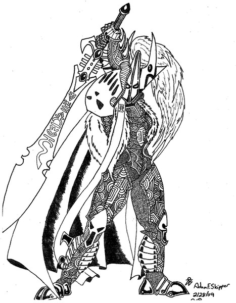 Human in Dark Eldar Armor