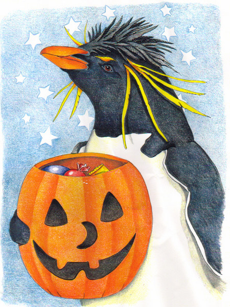 Penguin trick or treating