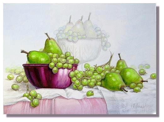 Green Grapes and Green Pears